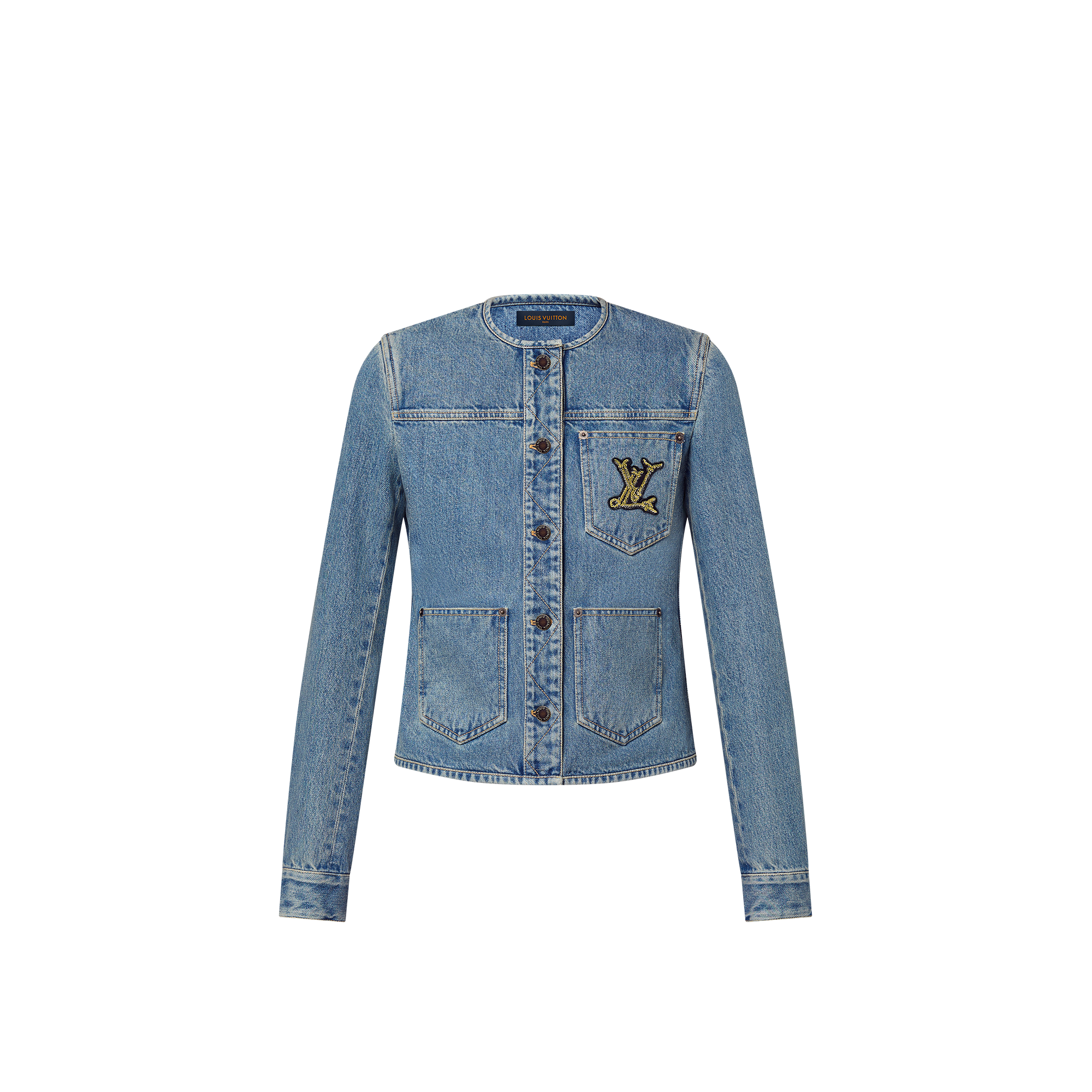 Louis Vuitton ダークデニム レディース Damier Denim Jacket - Women - Ready-to-Wear | LOUIS VUITTON ®